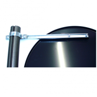 collare a ponte per segnaletica - acciaio zincato per palo ø 48 mm collare per palo 48 mm | supporto cartello stradale zincato 164